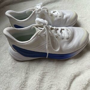 Lululemon White and Blue Athletic Sneakers